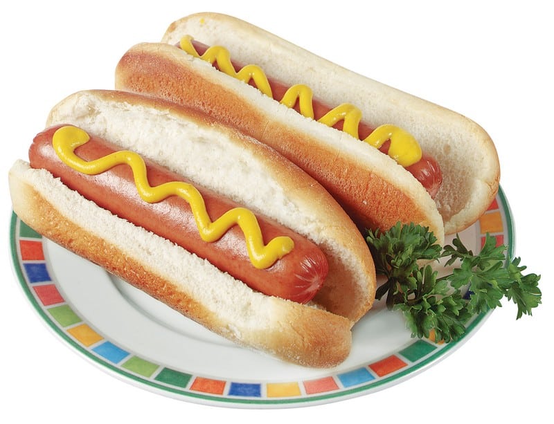 Fresh Beef Hot Dogs with Mustard Food Picture
