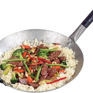 Beef Stir Fry in Silver Wok Food Picture