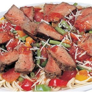 Beef Stir Fry on White Plate Food Picture