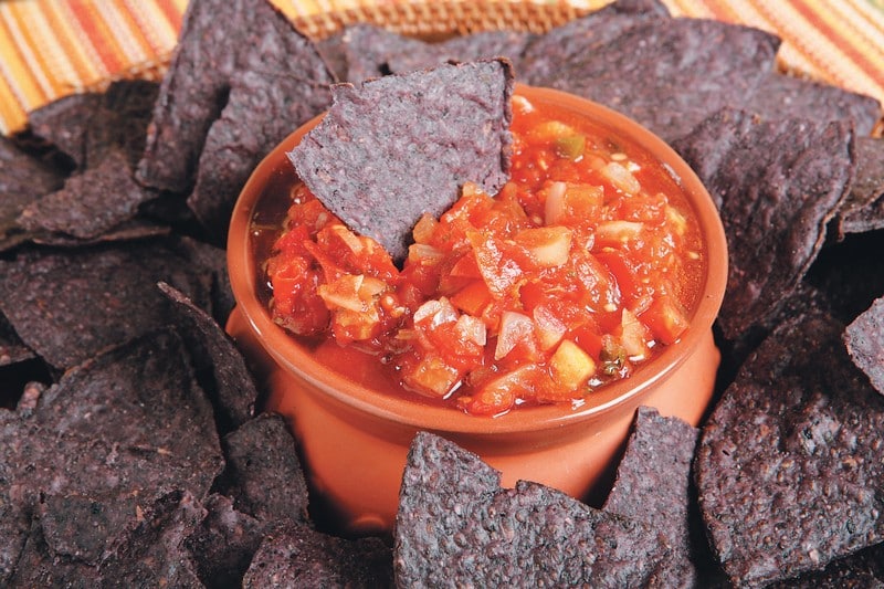 Blue Corn Chips and Salsa Food Picture