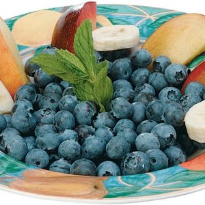 Blueberries and Bananas on a Plate Food Picture