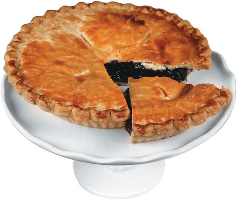Blueberry Pie on White Dish Food Picture
