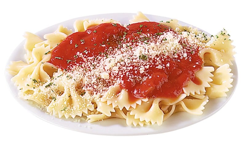Bow Tie Pasta with Sauce and Cheese Food Picture