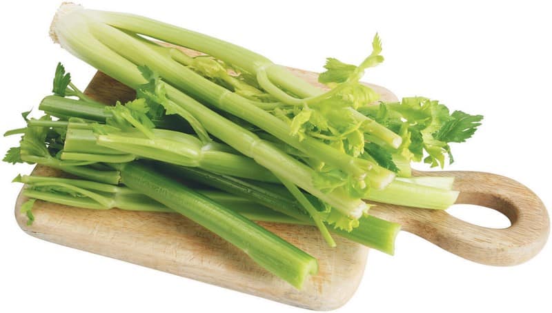 Celery Stalks on a Wooden Board Food Picture