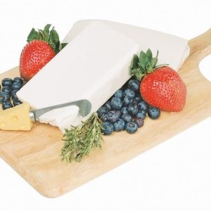 Cream Cheese with Garnish on Wooden Board Food Picture