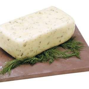 Dill Cheese with Garnish on Stone Slab Food Picture