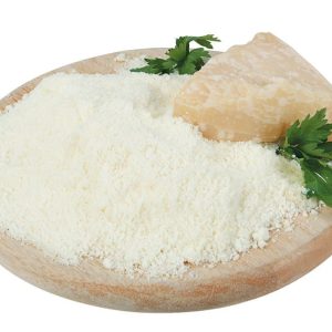 Grated Romano Cheese with Garnish on Wooden Surface Food Picture