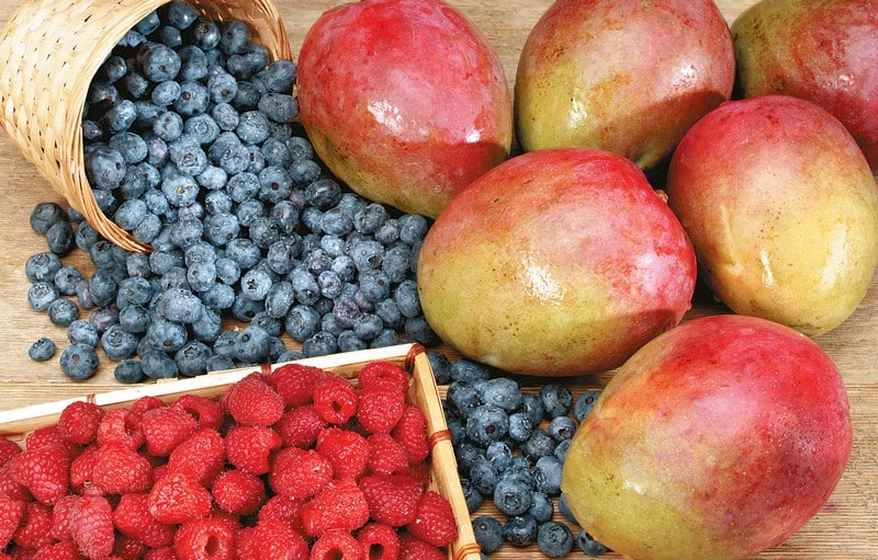 Assorted Loose Fruit and Assorted Fruit in Baskets Food Picture