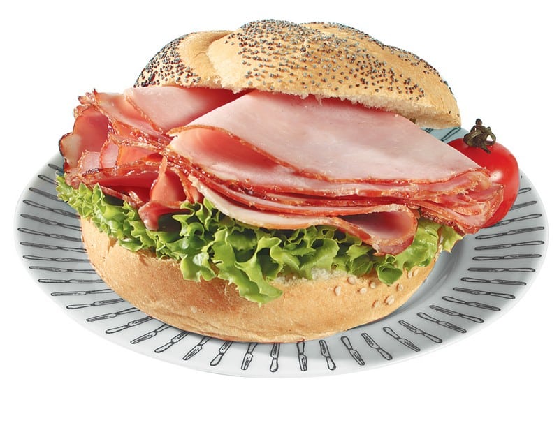 Ham Sandwich on Decorative Plate Food Picture