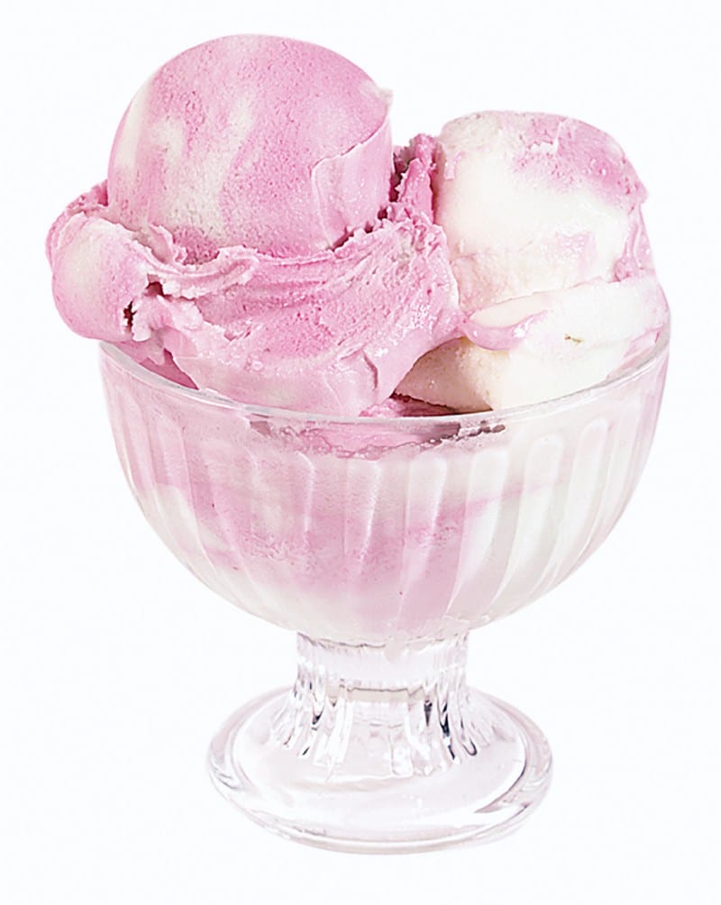 Sherbert Ice Cream in Clear Dish Food Picture