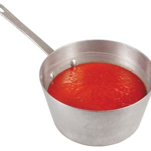 Marinara Sauce in Silver Pot on White Background Food Picture