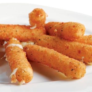 Mozzarella Sticks on White Plate Food Picture