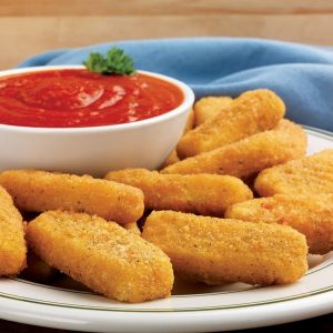 Mozzarella Stick on Plate with Dipping Sauce Food Picture