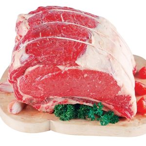 Boneless Raw Beef Rib Roast on Wooden Board Food Picture