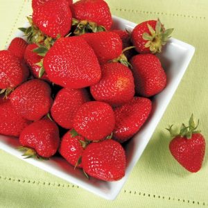 Bowl of Fresh Strawberries on Table Food Picture