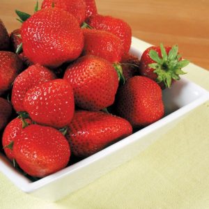 Bowl of Fresh Strawberries on Table Food Picture