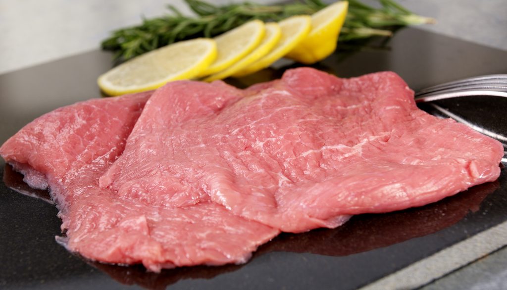 Raw Veal Cutlet on Table Food Picture