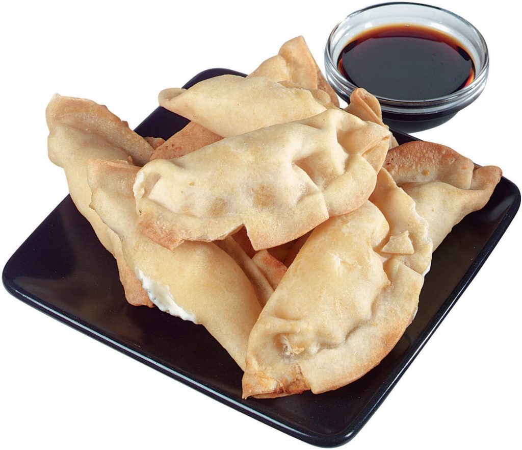 Fried Wontons on Plate Food Picture